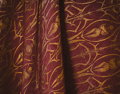 Gold embroidered cloth PBR texture