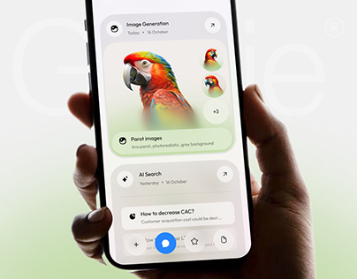 Genie Chatbot - AI Assistant UX UI Design