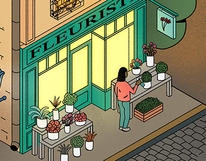 项目缩略图 - Petite Paris: Isometric Storefronts.