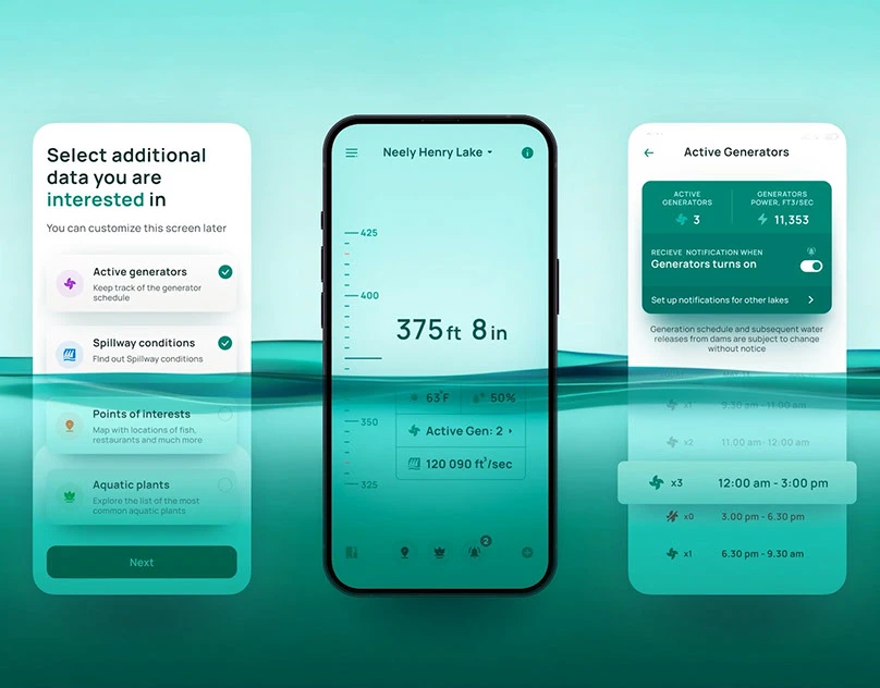 项目缩略图 - Alabama Power Shorelines App Design