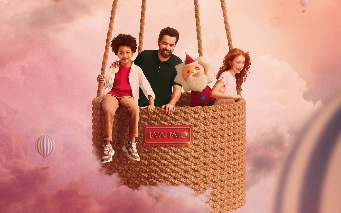 campanha Shopping Christmas ILLUSTRATION  branding  visual identity Advertising  design retouch mall