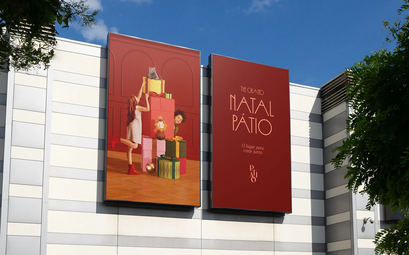 campanha Shopping Christmas ILLUSTRATION  branding  visual identity Advertising  design retouch mall