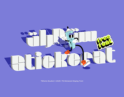 Stickerat Free Font | Display