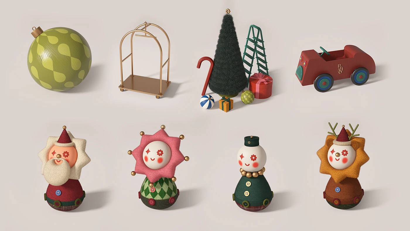 campanha Shopping Christmas ILLUSTRATION  branding  visual identity Advertising  design retouch mall