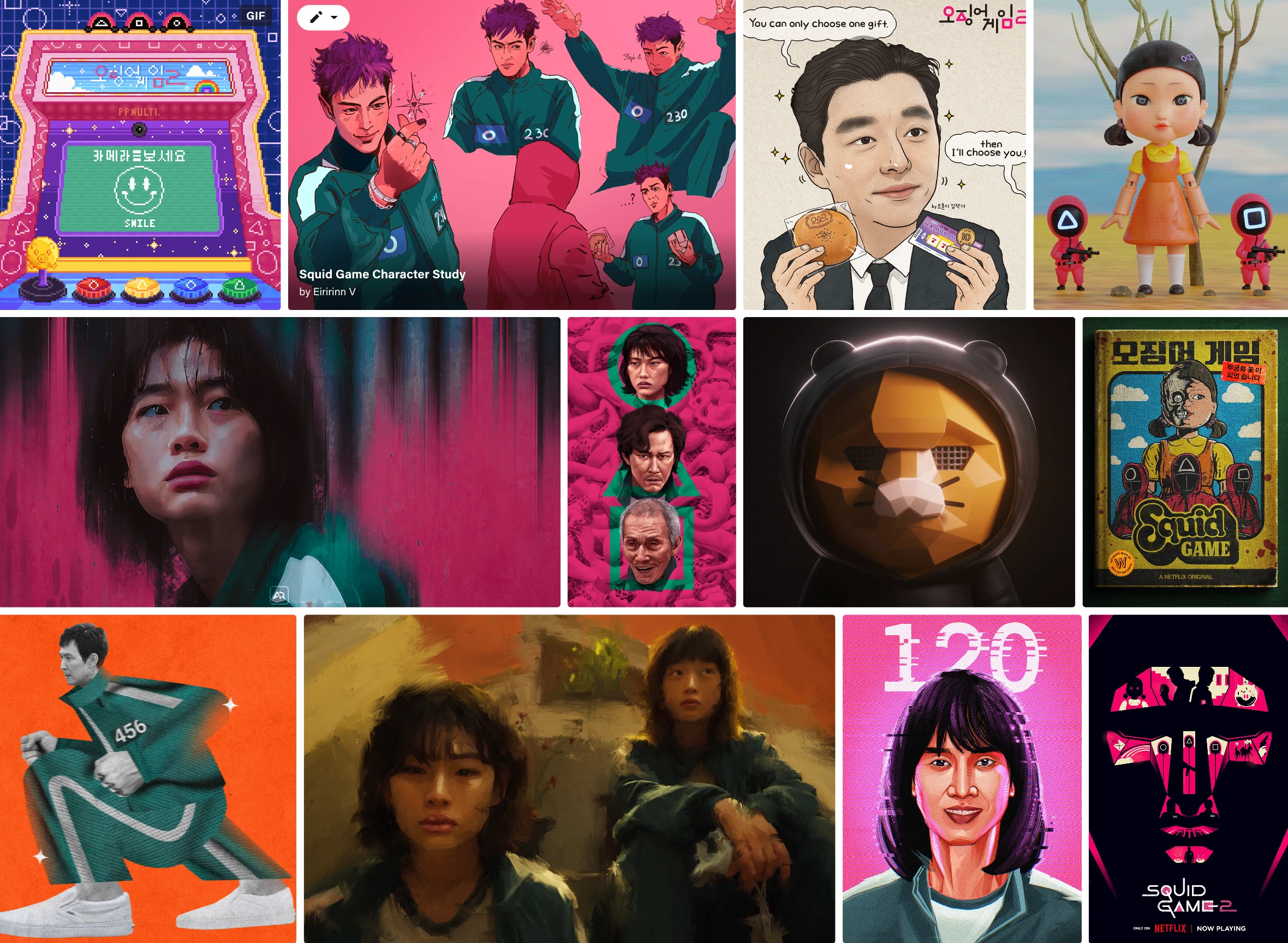 The Behance Team: Squid Game Moodboard