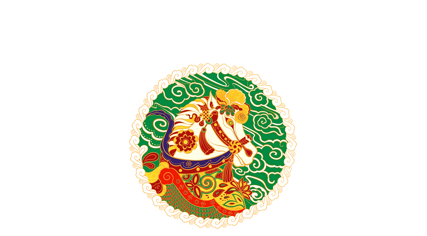 ILLUSTRATION  Digital Art  calendar house design dân gian Hàng Trống Ngựa tet key visual