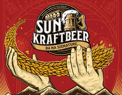 Kraft Beer Ba Na Hills Vietnam - Packaging Illustration