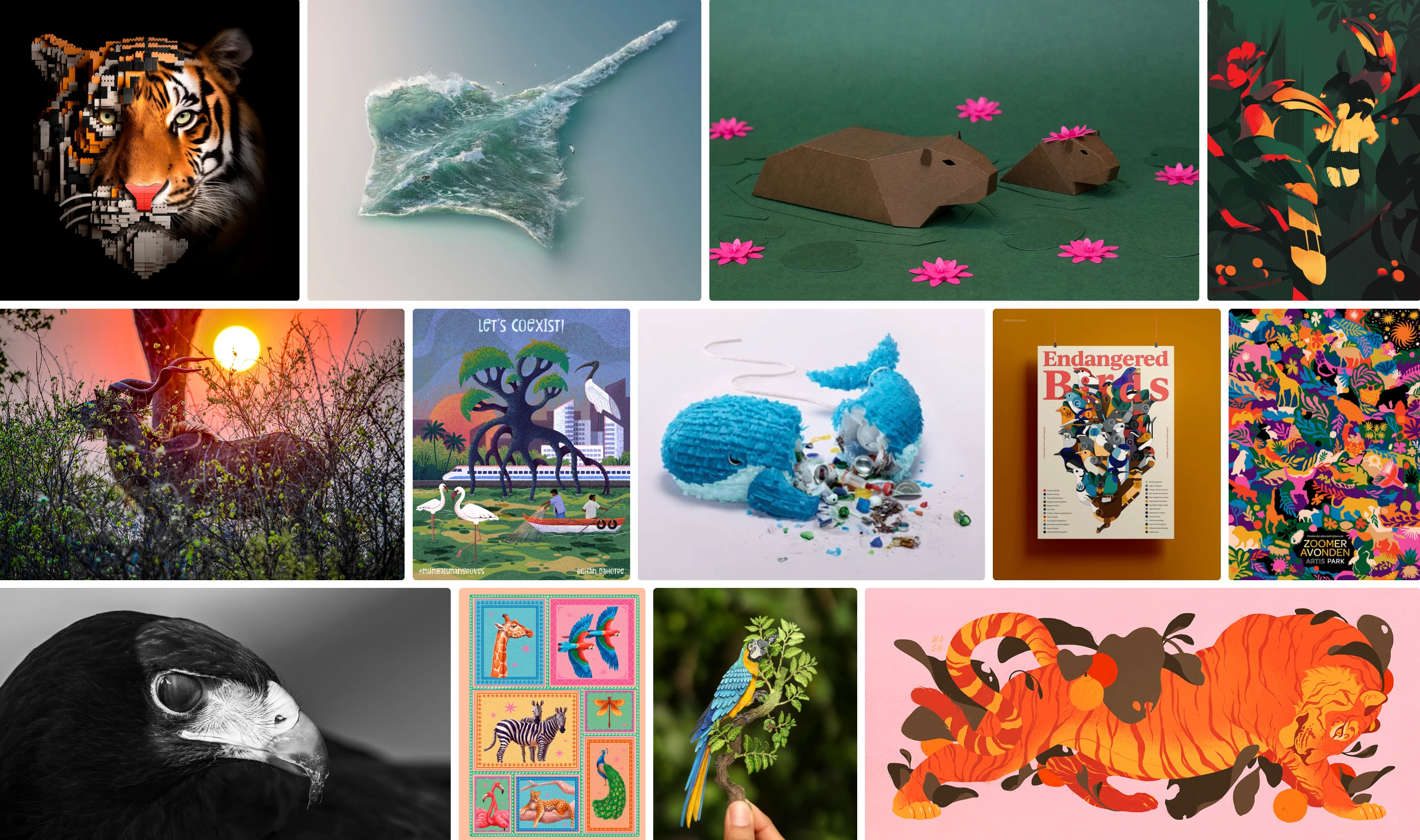 The Behance Team : World Wildlife Day Moodboard