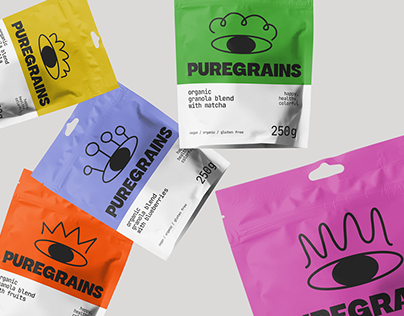 PUREGRAINS - Granola Branding and Packaging Design