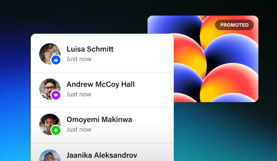 人们通过增强的项目封面欣赏、评论和关注 Behance 内容的用户界面